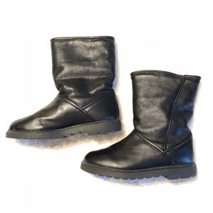 Vintage Leather Ugg Inspired Boot